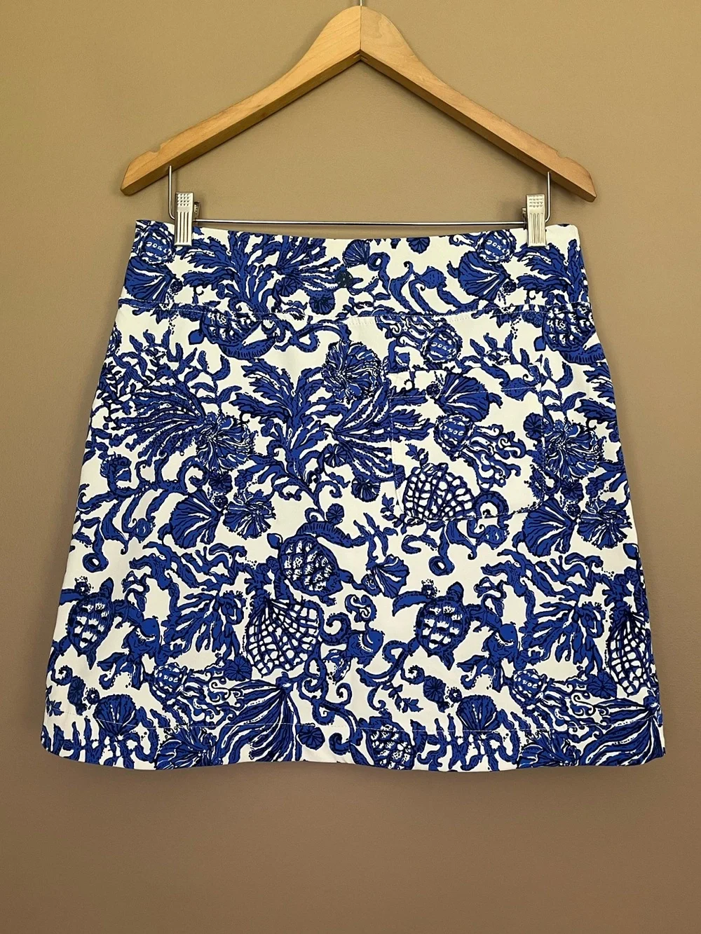 {Lilly Pulitzer} Luxletic Monica Skort in Deeper Coconut Ride With Me - Womens 8